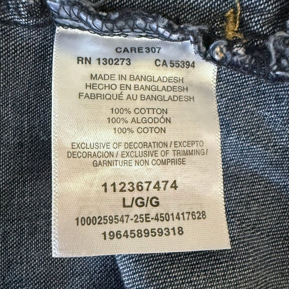 Wrangler Embroidered Denim Shirt Blue Girls Large Western Pearl-Snap Rodeo NEW - Picture 13 of 15